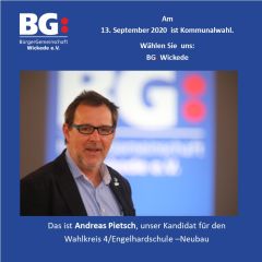 Unser Kandidat Andreas Pietsch für den Wahlbezirk 4, Wickede III [Engelhardschule -Neubau-]